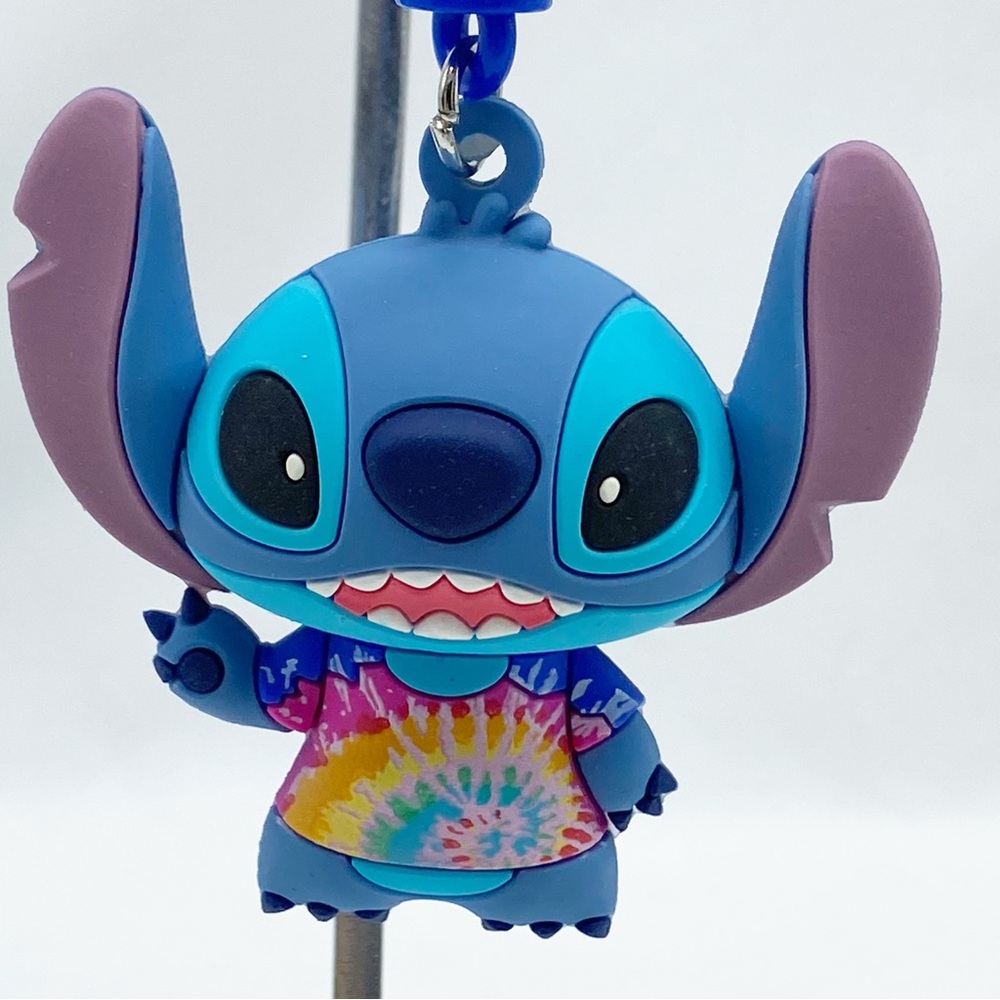 Disney Stitch Tie Dye Shirt Series 4 Collectors Figural Bag Clip Keychain